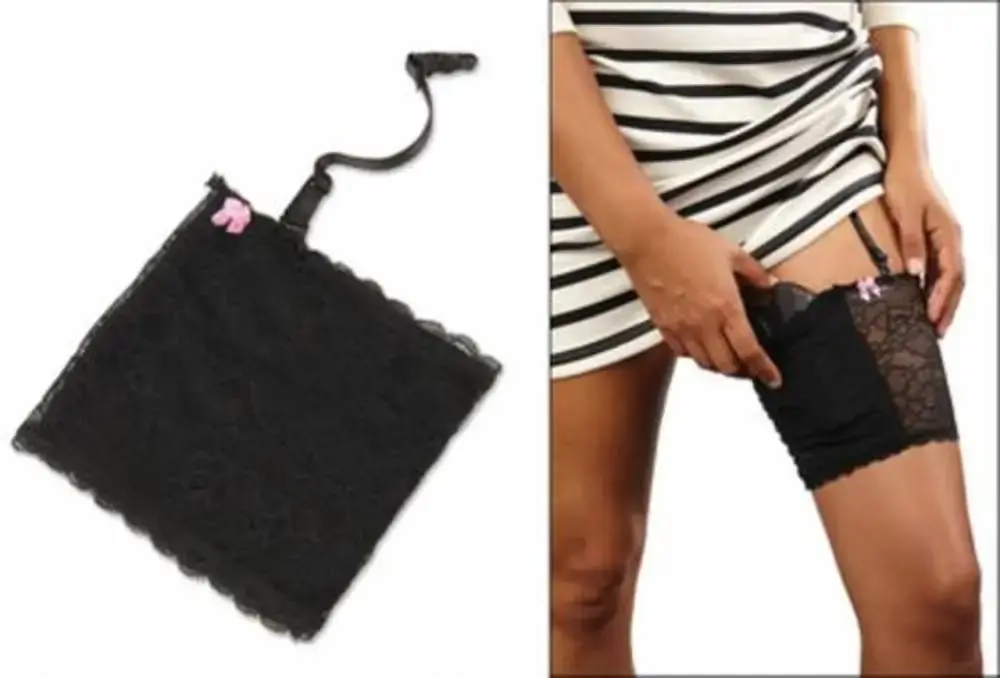 Bulldog BD894 Concealed Lace Thigh Holster Large Black Silicone Holder w/Lace Mini Semi-Auto Right Hand
