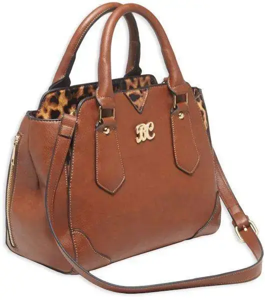 Bulldog BDP024 Satchel Purse w/Holster Chestnut Leather Small Autos, Revolvers Ambidextrous Hand
