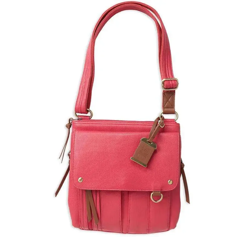 Bulldog BDP036 Cross Body Purse w/Holster Pink Leather Most Sm Pistols & Revolvers Ambidextrous Hand