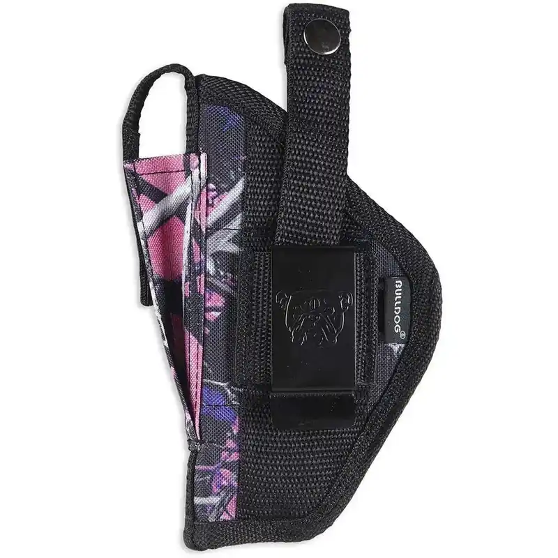Bulldog FSN20MDG Extreme Muddy Girl Camo Nylon OWB 2-3" SubCompact Auto, Most Ambidextrous Hand