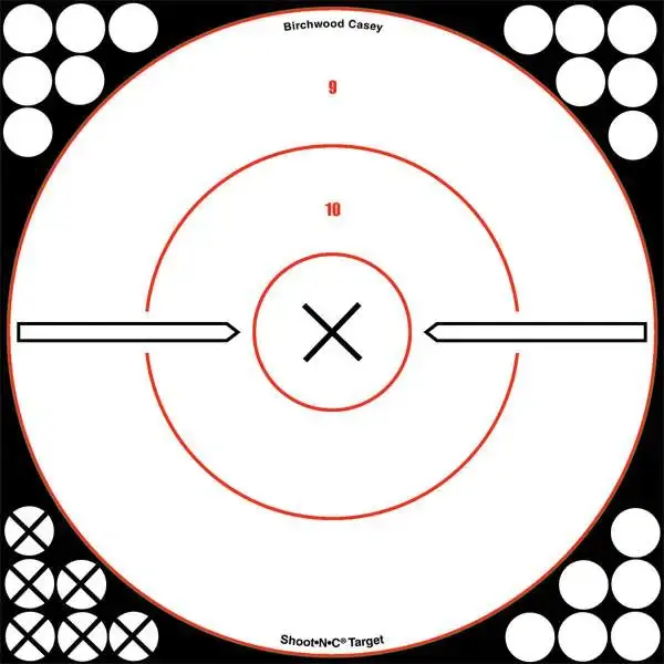 B/C TARGET SHOOT-N-C 12" CROSSHAIR BULLSEYE 100/PK