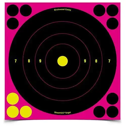 Shoot N-C Pink 8" Bull's-eye Tgt - 500