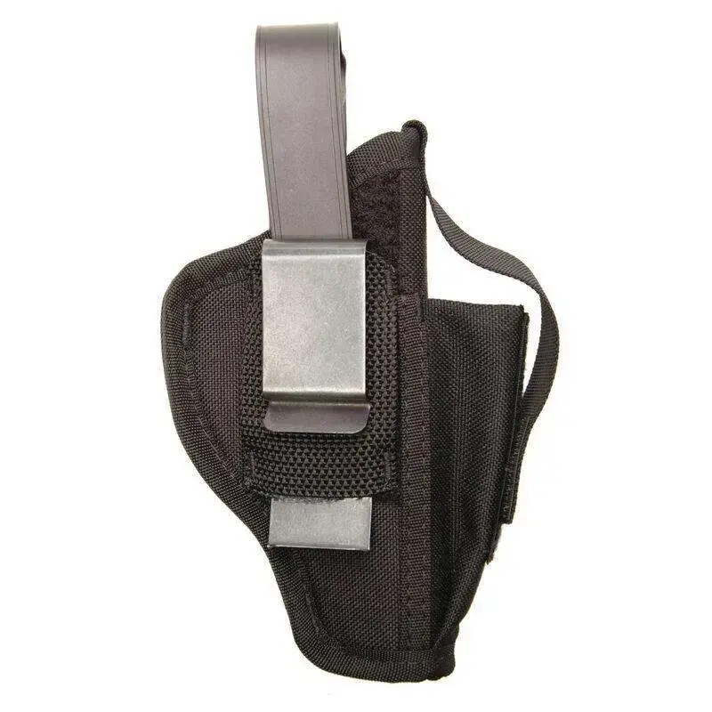 Blackhawk 40AM02BK Multi-Use with Mag Pouch OWB 3-4" Med/Lg DA Revolver Nylon Black