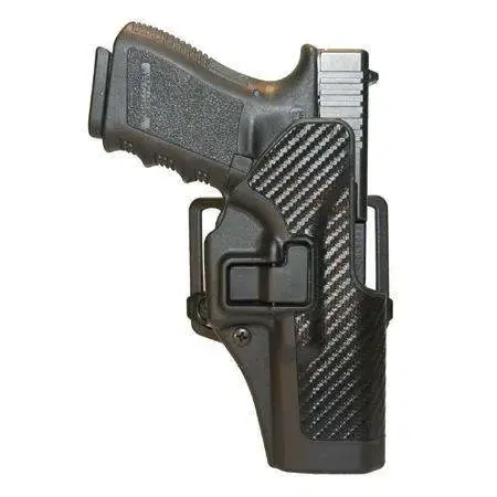 Blackhawk 410013BKR Serpa CQC Concealment Black Carbon Fiber Polymer OWB Glock 20-21,37 Right Hand