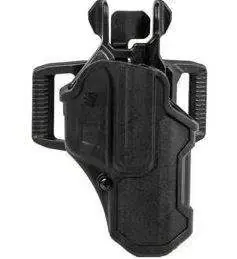 Blackhawk 410200BKR T-Series L2C Light Bearing Black Polymer OWB Glock 17,19,22,23,31,32,45,47 w TLR 7/8 Right Hand