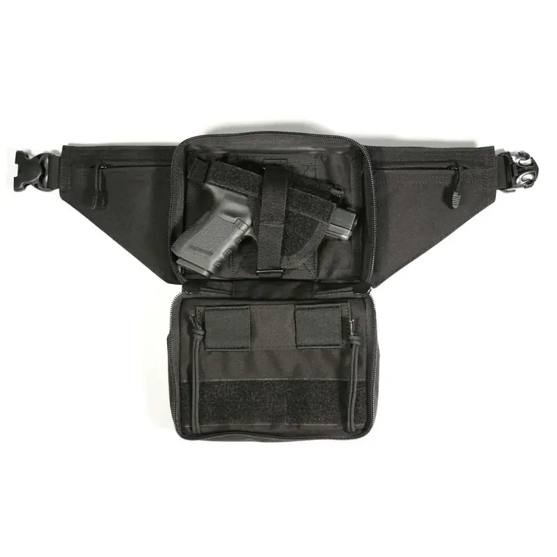 Blackhawk 60WF05BK Fanny Pack with Thumb Break Black Cordura 1000D Nylon OWB Universal Ambidextrous Hand