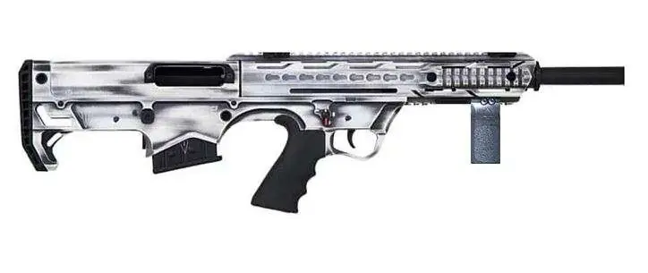 BLACK ACES TACTICAL BULLPUP SGA 12GA 18.5IN BBL DISTRESSED WHITE SYN 2 5RD MAGS