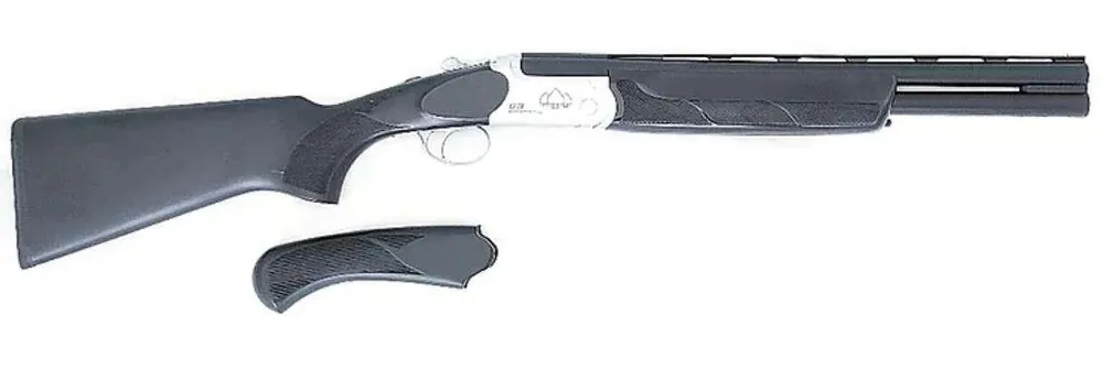 BLACK ACES TAC O/U SGD 12GA 18.5IN BBL BLK STAINED WALNUT FULL SIZE AND SHORT STK SILVER REC