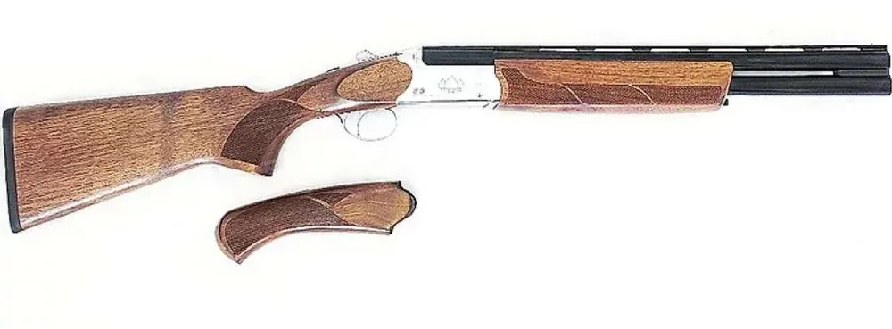 BLACK ACES TAC O/U SGD 12GA 18.5IN BBL WALNUT FULL SIZE AND SHORT STK SILVER REC