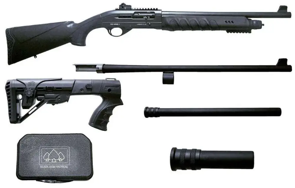 BLACK ACES TACTICAL PRO SERIES X COMBO SGA 18.5 AND 24IN BBL BLK SYN STK 4RD INC 2RD AND 6RD EXT