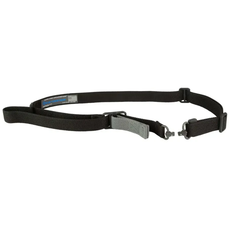 Blue Force Gear VCAS2TO1PB125AABK Vickers 221 Sling with Push Button Swivel 1.25" W One-Two Point Black Cordura