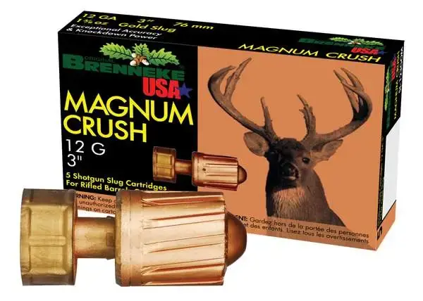 Brenneke SL123CMR Magnum Crush 12 Gauge 3 1 1/2 oz Slug Shot 5 Round Box