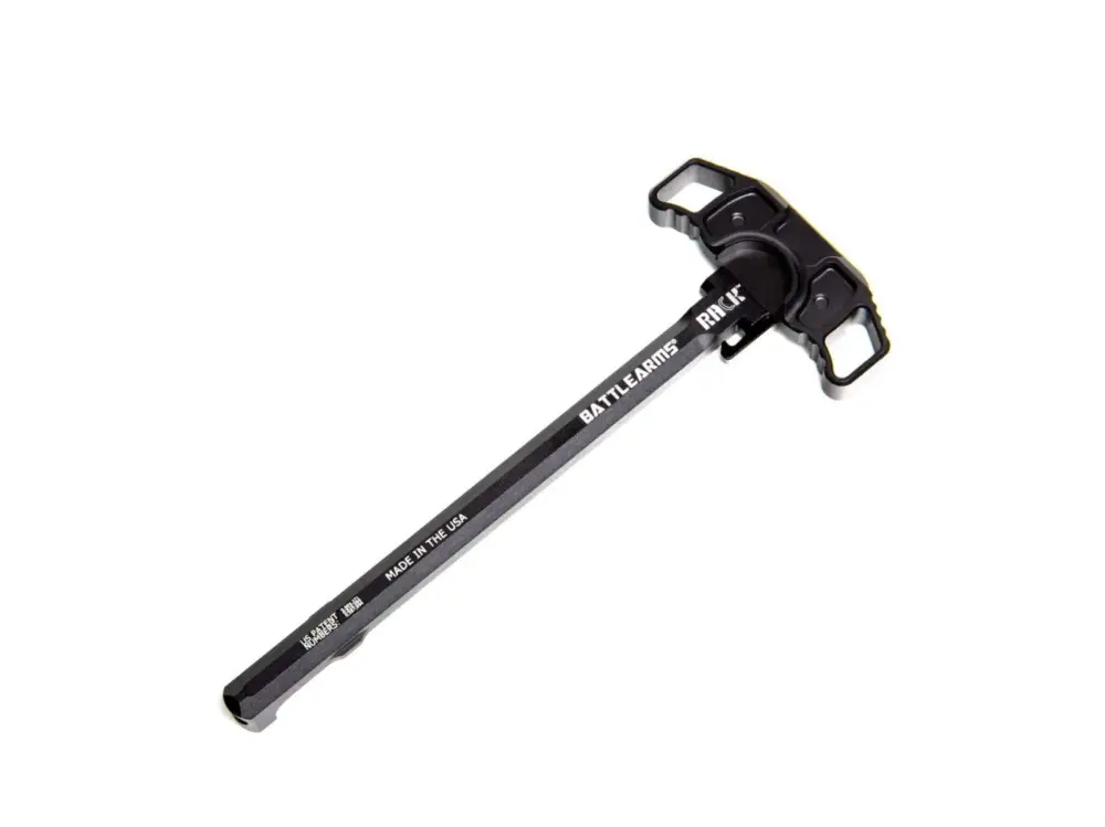 Battle Arms Development RACK-15 Rack Ambidextrous Charging Handle AR-15, AR-10 Black Hardcoat Anodized 7075-T6 Aluminum