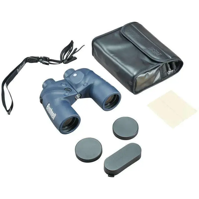 Bushnell 137500 Marine with Compass 7x 50mm 350 ft @ 1000 yds FOV .70" Eye Relief Blue Rubber Armor