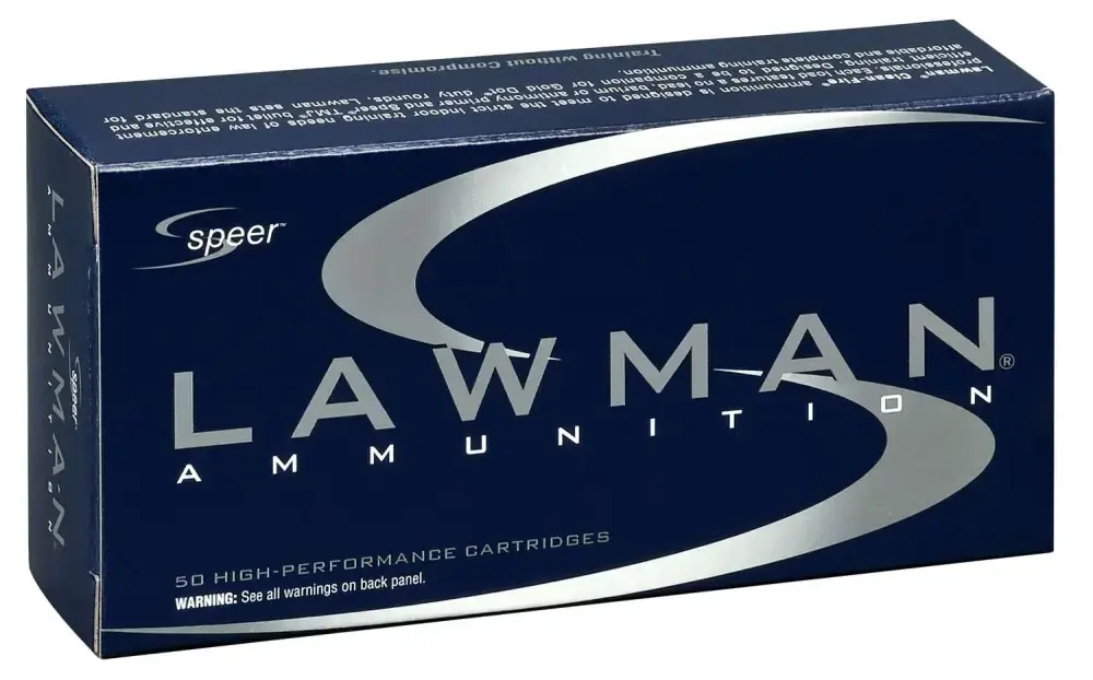 Speer Ammo 53652 Lawman 40 S&W 180 gr Total Metal Jacket (TMJ) 50 Round Box