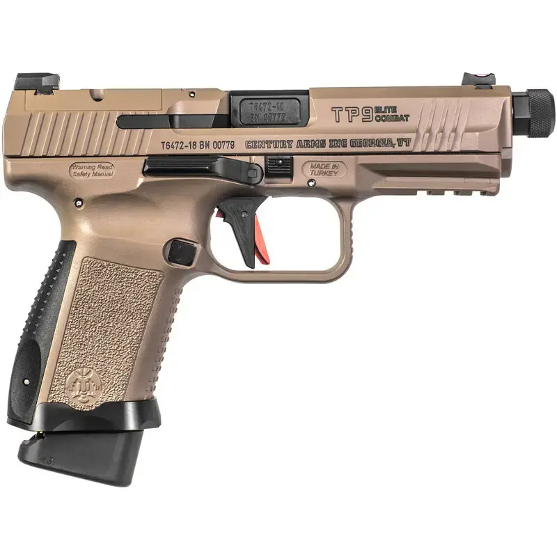 Century HG4617DN Canik TP9 Combat 9mm Luger 4.73" 15+1 18+1 Desert Tan Desert Tan Interchangeable Backstrap Grip