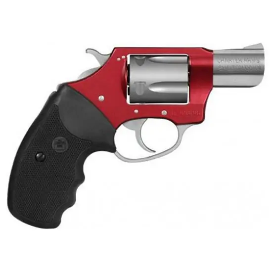 Charter Arms 53823 Undercover Lite Standard Revolver Single/Double 38 Special 2" 5 Rd Black Rubber Grip Stainless/Red Frame