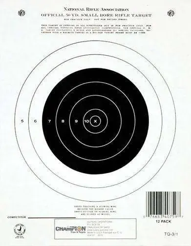 CHAMPION TGT PAPER 7"X9" 50YD. SMALL BORE RIFLE 12PK