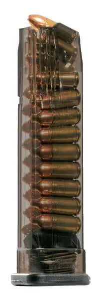 ELITE TACTICAL SYSTEMS S&W M&P EXTENDED MAGAZINE CARBON SMOKE 21RD 9MM