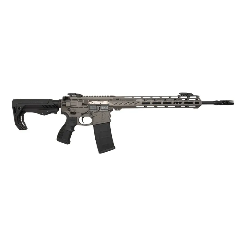FosTech Stealth Raptor Stripped AR-15 Builder Kit - Tungsten | 13" Mach-2 Rail