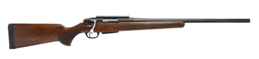 Stevens 18858 334 243 Win 3+1 20", Matte Black Barrel/Rec, 3 Lug Bolt, Walnut Stock, Scope Mount