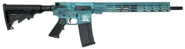 GREAT LAKES FIREARMS GL-15 RIA 223 WYLDE 16IN BBL ORC BATTLEWORN TEAL/NITRIDE 30RD MAG