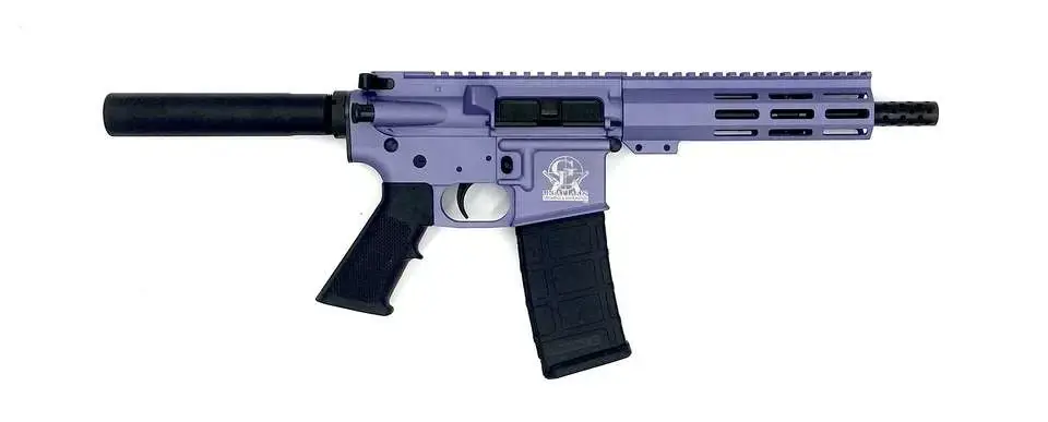 GLFA AR15 Pistol - Wild Orchid | .223 Wylde | 7.5" Heavy Barrel | 7" M-LOK Handguard