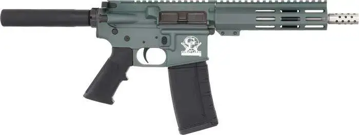 GLFA AR15 PISTOL .223 WYLDE 7.5" SS. BBL. CHARCOAL GREEN