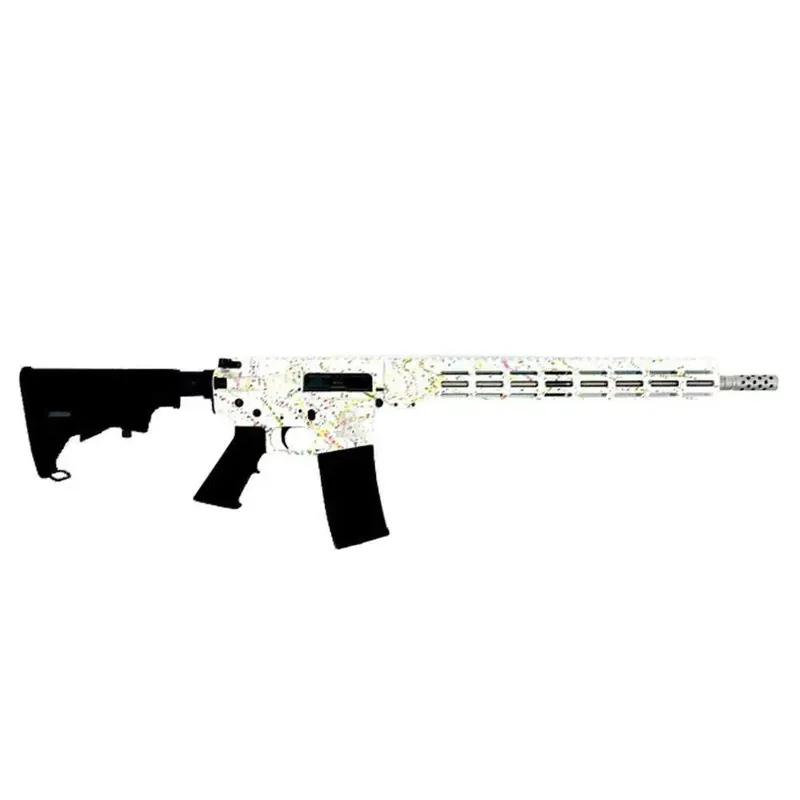 GLFA AR15 Rifle - White (Saved By The Splatter) | .223 Wylde | 16" Heavy Stainless Steel Barrel | 15.25" M-LOK Handguard