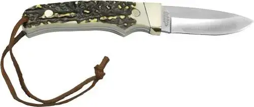 UNCLE HENRY KNIFE STAGLON 2.8" BLADE W/LEATHER SHEATH
