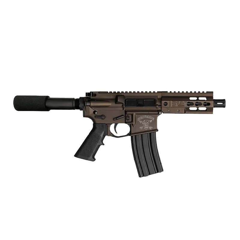 BRIGADE MFG AR HGA 5.56 5IN BBL 5IN RAIL FORGED BURNT BRONZE PADDED BUFFER TUBE 30RD MINI CAN