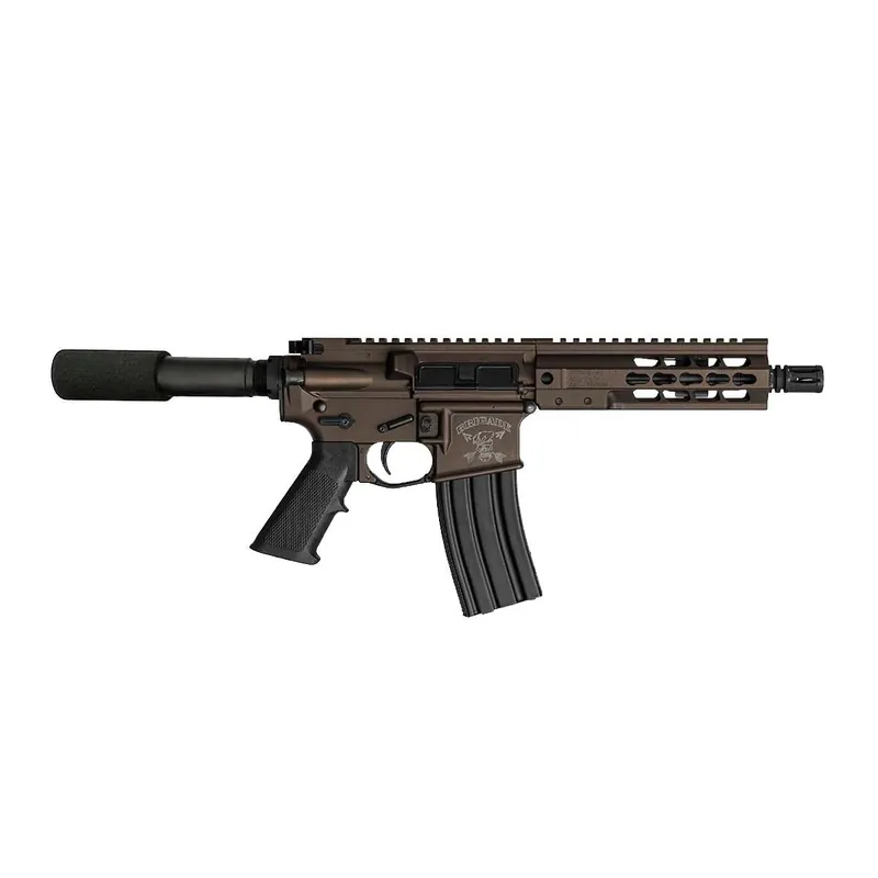 BRIGADE MFG AR HGA 5.56 7.5IN BBL 7IN RAIL FORGED BURNT BRONZE PADDED BUFFER TUBE 30RD MINI CAN