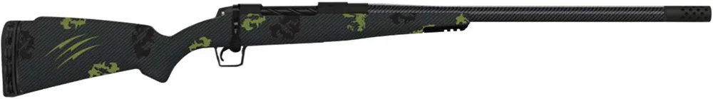 Fierce Firearms ROG65PRC24BF Carbon Rogue 7mm PRC 3+1 24" Carbon Fiber Barrel, Black Cerakote Steel Rec, Forest Camo Rogue Stock