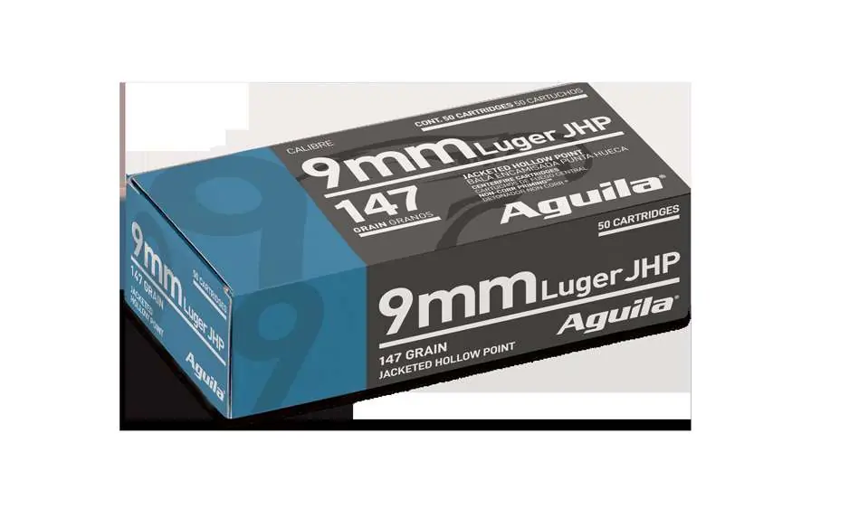 AGUILA AMO 9MM LUGER 147GR JHP 50RD (10 BOXES PER CASE)
