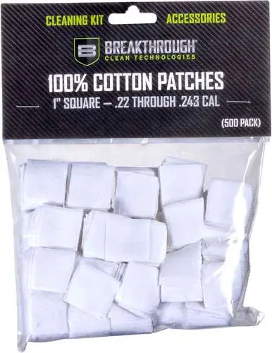 BREAKTHROUGH CLEANING PATCHES 1" SQUARE .22-.243 200 PK