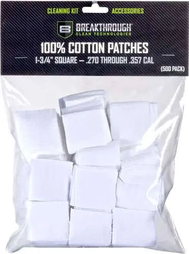 BREAKTHROUGH CLEANING PATCHES 1 3/4" SQUARE .270-357 50 PACK