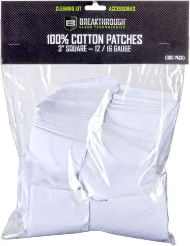BREAKTHROUGH CLEANING PATCHES 3" SQUARE .12/.16 GA 50 PACK