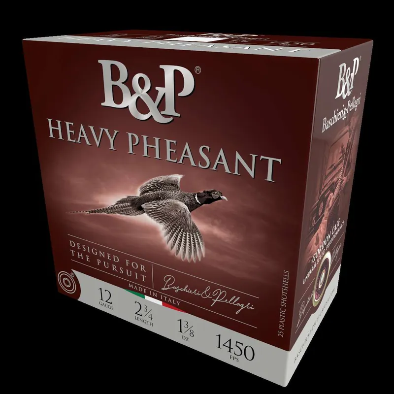 B&P HEAVY PHEASANT AMO 12GA 2 3/4IN 1 3/8OZ #5 NPL 1450FPS 25RD