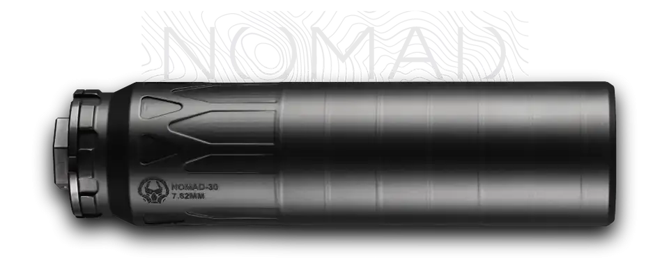 DEAD AIR NOMAD 30 BLK CERAKOTE MULTI CAL UP TO 300 WIN MAG DIRECT THREAD 5/8X24
