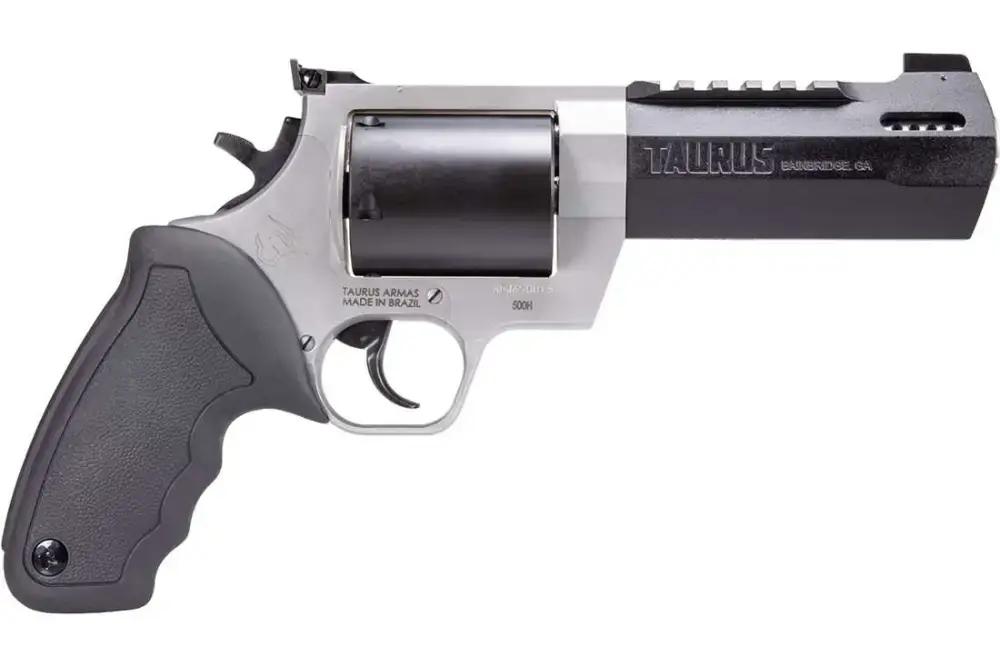 Taurus Raging Hunter Revolver - Black / Stainless | .500 S&W Mag | 5" Barrel | 5rd | Rubber Grip | Picatinny Rail