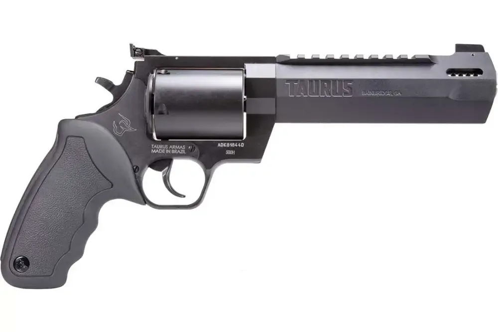 Taurus Raging Hunter Revolver - Black | .500 S&W Mag | 6.75" Barrel | 5rd | Rubber Grip | Picatinny Rail