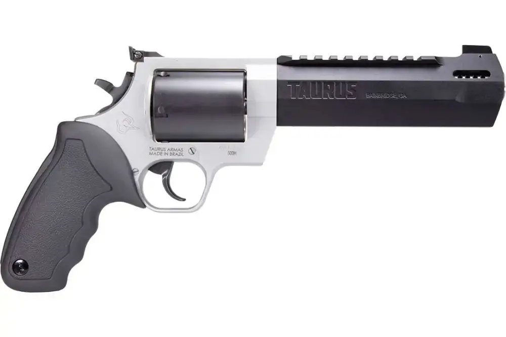 Taurus Raging Hunter Revolver - Black / Stainless | .500 S&W Mag | 6.75" Barrel | 5rd | Rubber Grip | Picatinny Rail