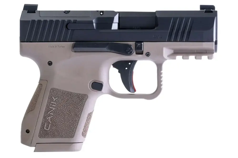 CANIK METE MC9 HGA 9MM 3.18IN BBL BLK SLIDE/FDE FRAME 1-12RD & 1-15RD MAG 3-BACKSTRAPS HOLSTER