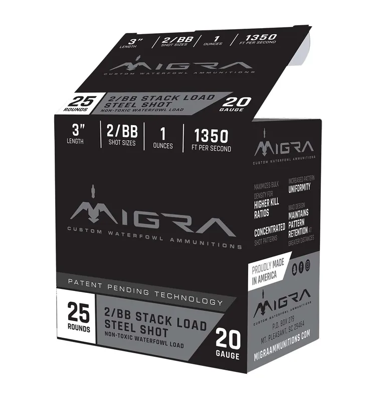 MIGRA STAXD STEEL AMO 20GA 3IN 1OZ 4-6 SHOT 25RD