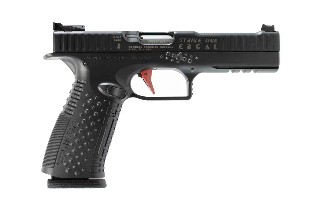 AMERICAN PREC FIREARMS STRIKE ONE ERGAL HGA 9MM 5 IN BBL ADJ SIGHT COMP TRIG BLK 2/17RD MAGS