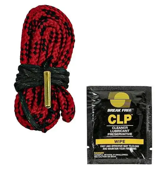 KleenBore RC-338 Rifle Pull Through Cleaner w/ BreakFree CLP Wipe .338 Cal