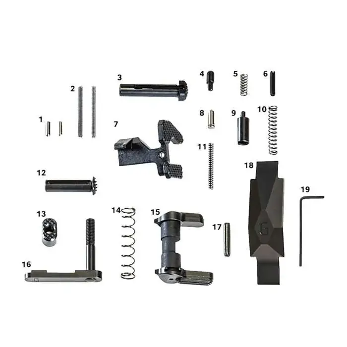 AR-15 Ultra Duty Lower Parts Kit Black