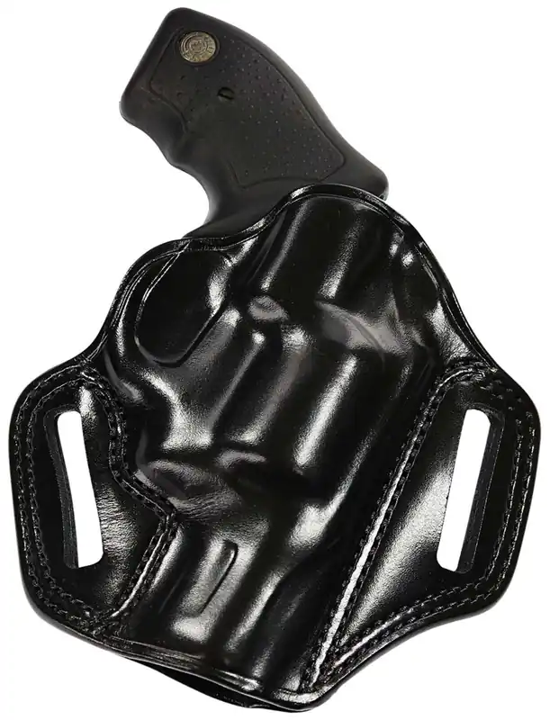 Galco CM270B Combat Master OWB Black Leather Belt Slide Fits Browning Hi-Power/Springfield SA-35/Girsan MC P35/Match Right Hand