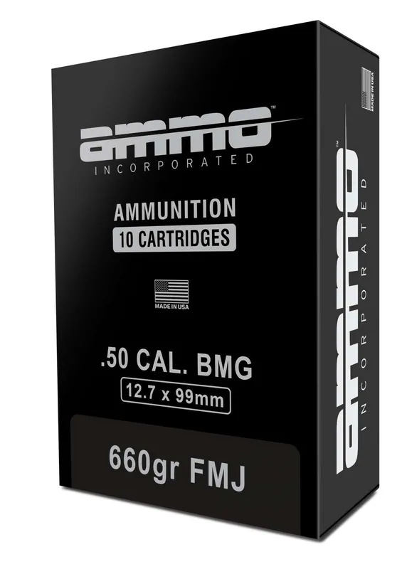 AMMOINC 50BMG660FMJA10 50BMG 660 FMJ 10 Round Box