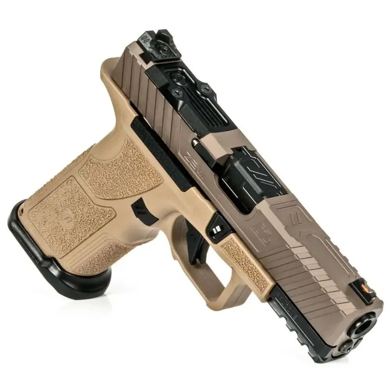 ZEV OZ9c ELITE PISTOL XGRIP FDE SLIDE BLK BARREL 9MM 10RD